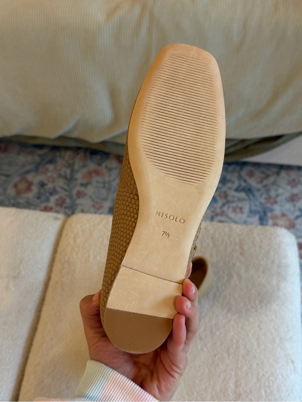 Nisolo Women's Tan Mary Jane Flats with Buckle Strap - Picture 3 of 4